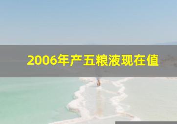 2006年产五粮液现在值