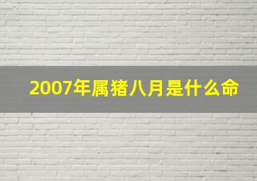 2007年属猪八月是什么命