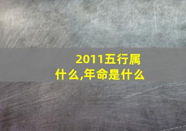 2011五行属什么,年命是什么