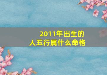 2011年出生的人五行属什么命格