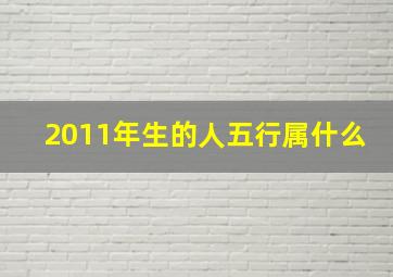 2011年生的人五行属什么