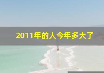 2011年的人今年多大了