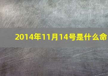 2014年11月14号是什么命