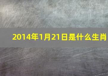 2014年1月21日是什么生肖