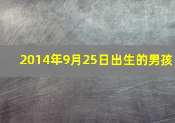 2014年9月25日出生的男孩