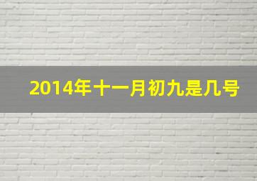 2014年十一月初九是几号