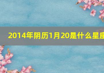 2014年阴历1月20是什么星座