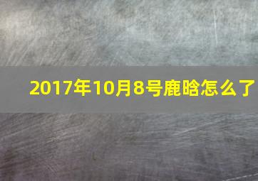 2017年10月8号鹿晗怎么了