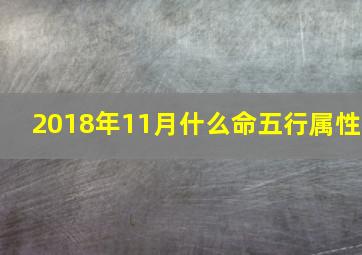 2018年11月什么命五行属性