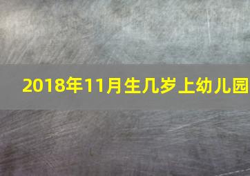 2018年11月生几岁上幼儿园