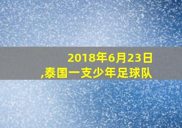 2018年6月23日,泰国一支少年足球队