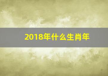 2018年什么生肖年