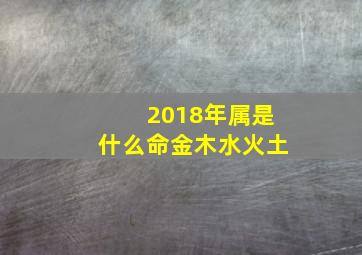 2018年属是什么命金木水火土