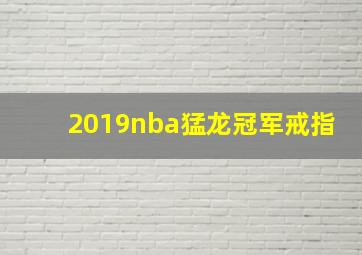 2019nba猛龙冠军戒指