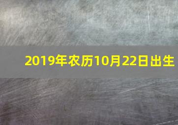 2019年农历10月22日出生