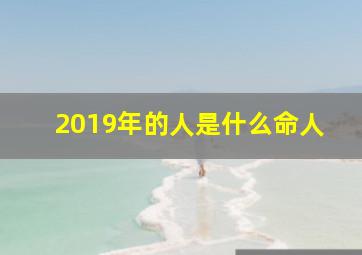 2019年的人是什么命人