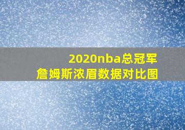 2020nba总冠军詹姆斯浓眉数据对比图