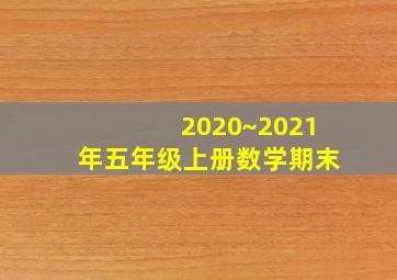 2020~2021年五年级上册数学期末