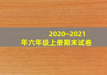 2020~2021年六年级上册期末试卷