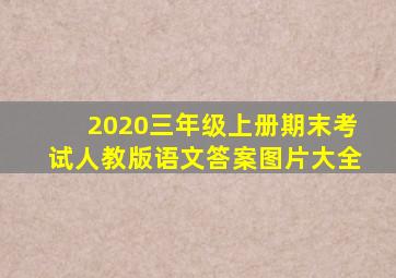 2020三年级上册期末考试人教版语文答案图片大全