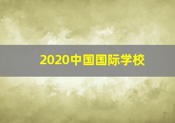 2020中国国际学校