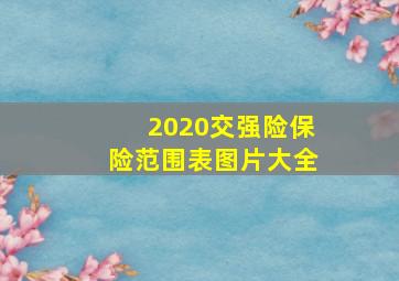 2020交强险保险范围表图片大全