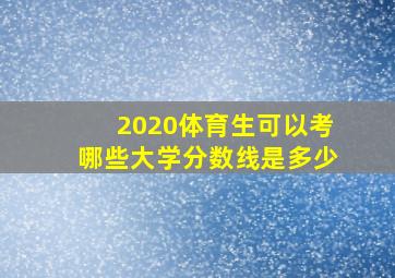 2020体育生可以考哪些大学分数线是多少