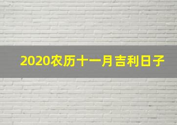 2020农历十一月吉利日子