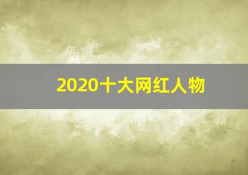 2020十大网红人物