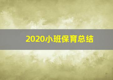 2020小班保育总结