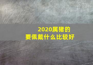 2020属猪的要佩戴什么比较好