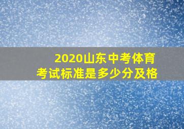 2020山东中考体育考试标准是多少分及格