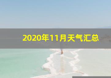 2020年11月天气汇总