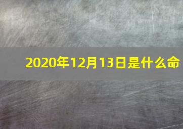 2020年12月13日是什么命