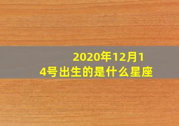 2020年12月14号出生的是什么星座