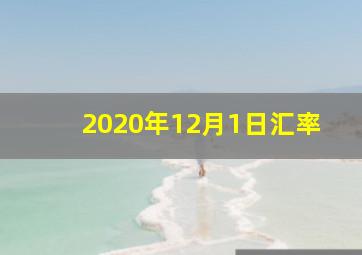 2020年12月1日汇率