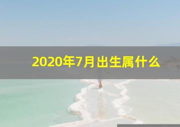 2020年7月出生属什么