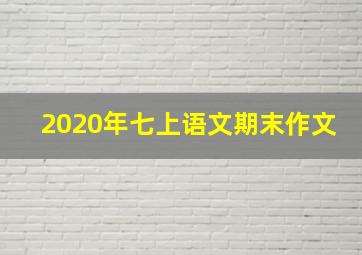 2020年七上语文期末作文