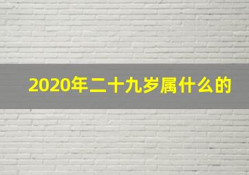 2020年二十九岁属什么的