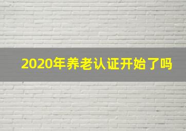 2020年养老认证开始了吗