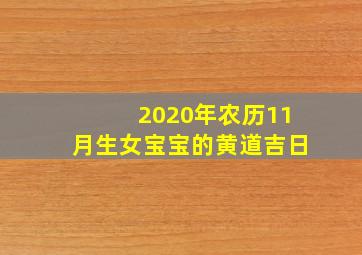 2020年农历11月生女宝宝的黄道吉日