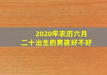 2020年农历六月二十出生的男孩好不好