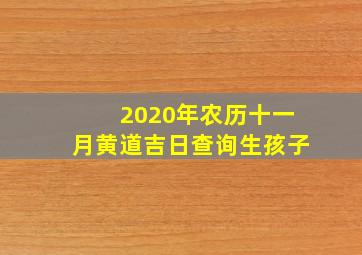 2020年农历十一月黄道吉日查询生孩子