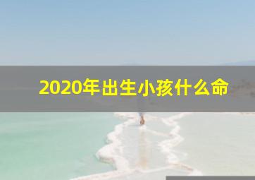 2020年出生小孩什么命