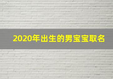 2020年出生的男宝宝取名