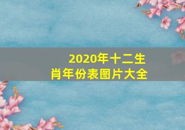 2020年十二生肖年份表图片大全