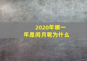 2020年哪一年是闰月呢为什么