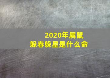 2020年属鼠躲春躲星是什么命