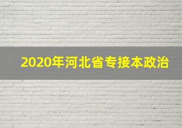 2020年河北省专接本政治