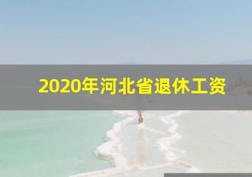 2020年河北省退休工资